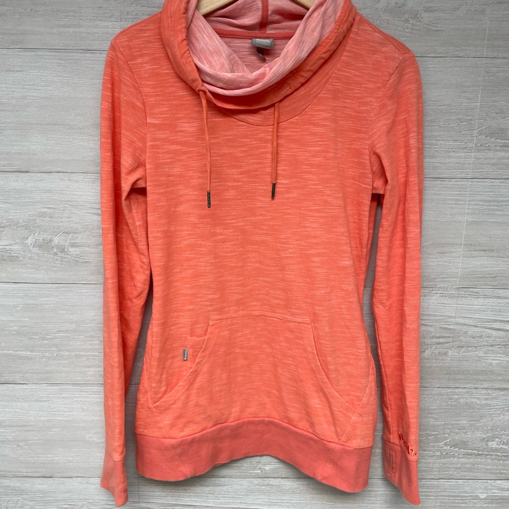 Bench Coral Pink Cowl Neck Pullover Hoodie